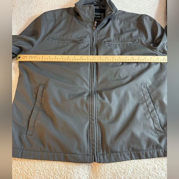M. Julian Jacket Mens Size Large Bomber zip up Gray Y2K 90”s pockets Long Sleeve - Picture 5 of 10